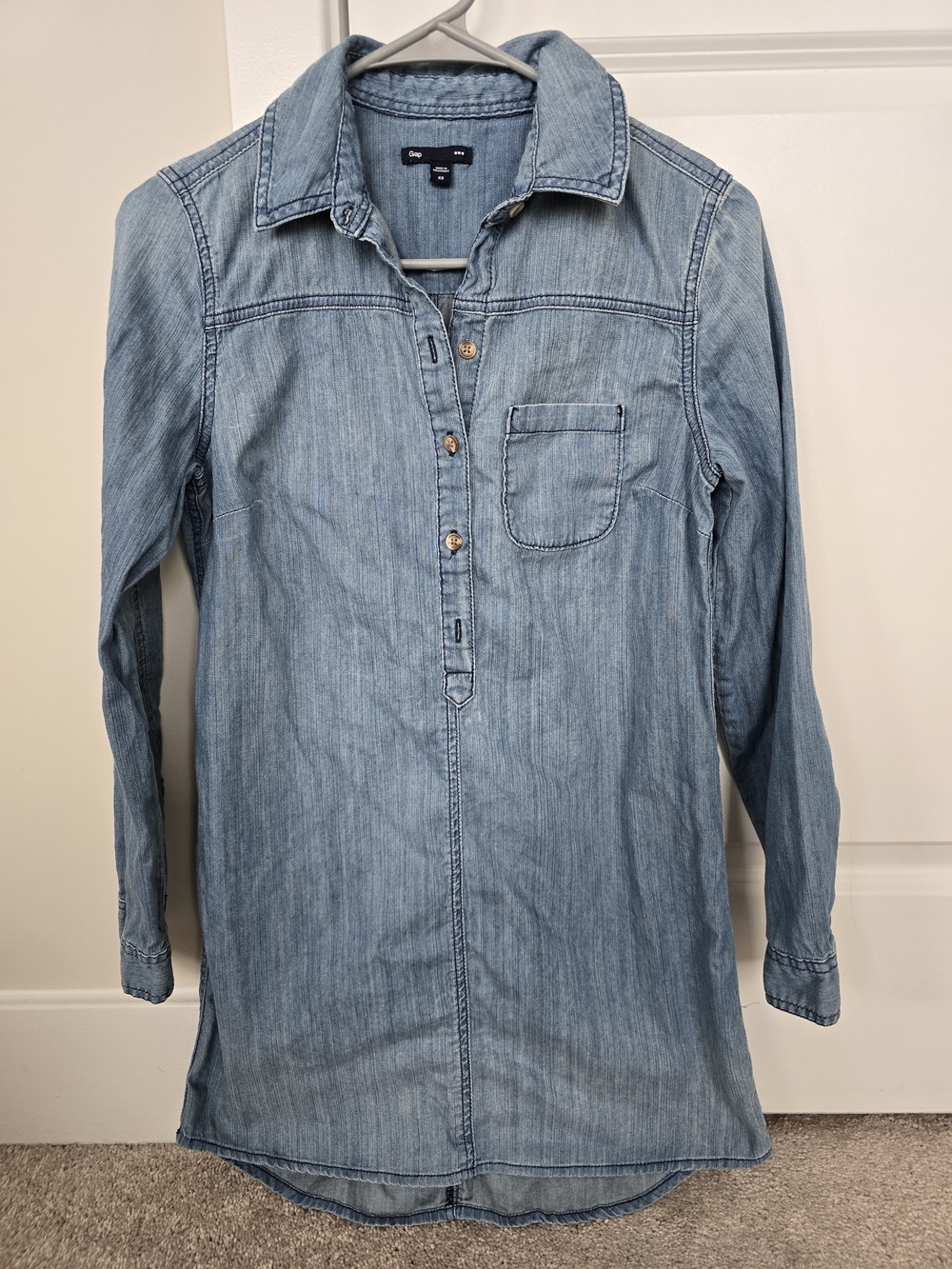 GAP Light Blue Denim Dress